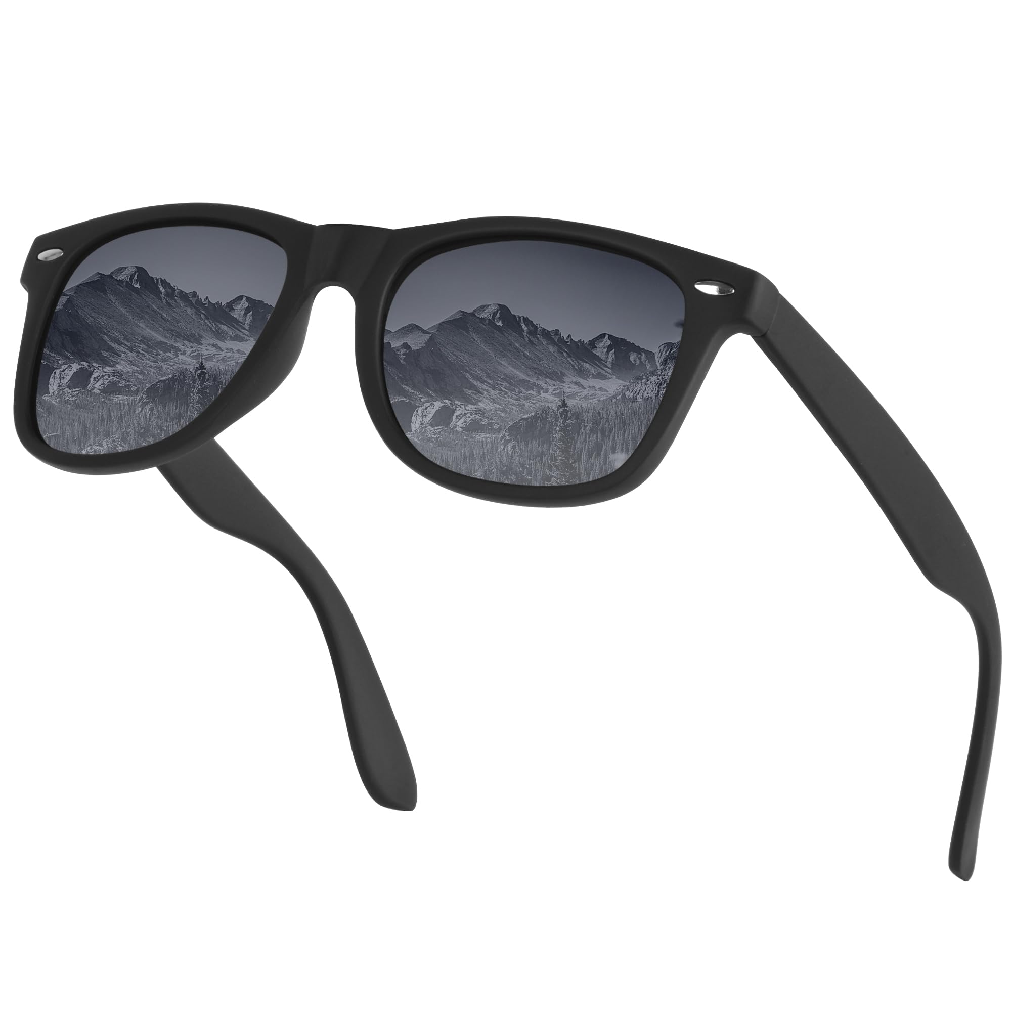 Men's Sunglasses Polarized Classic Square Sunglasses for Men and Women Driving Running UV400 Protection