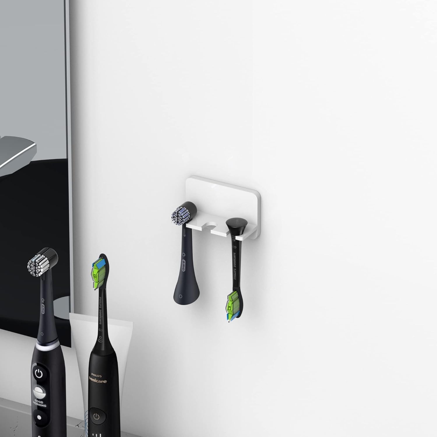 Gloss White Electric Toothbrush Head Holder/Wall mounted Heads Holder (3 Head) Amazon.co.uk