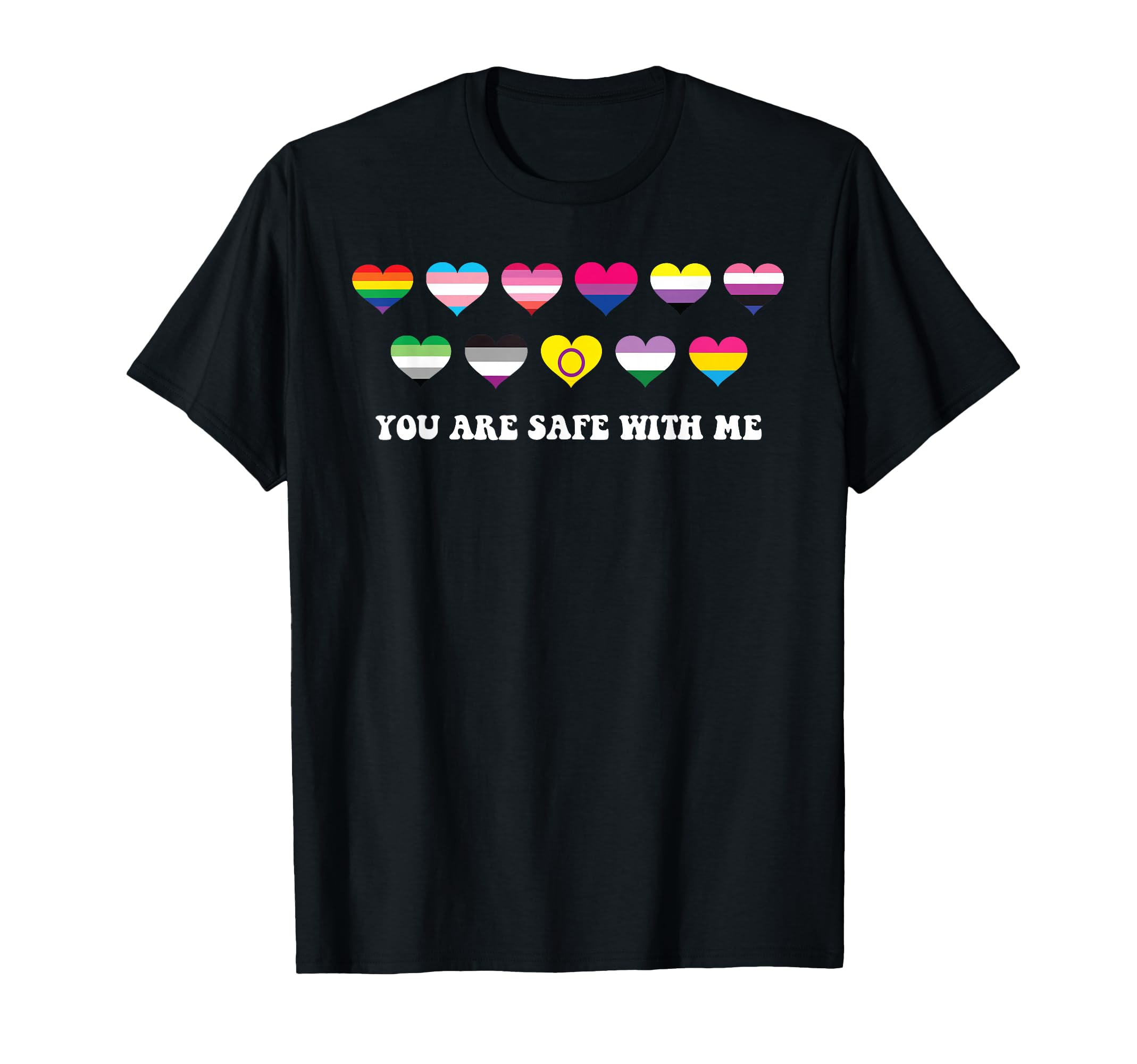 Proud Ally You Are Safe With Me Pride Month LGBTQ+ Gifts T-Shirt