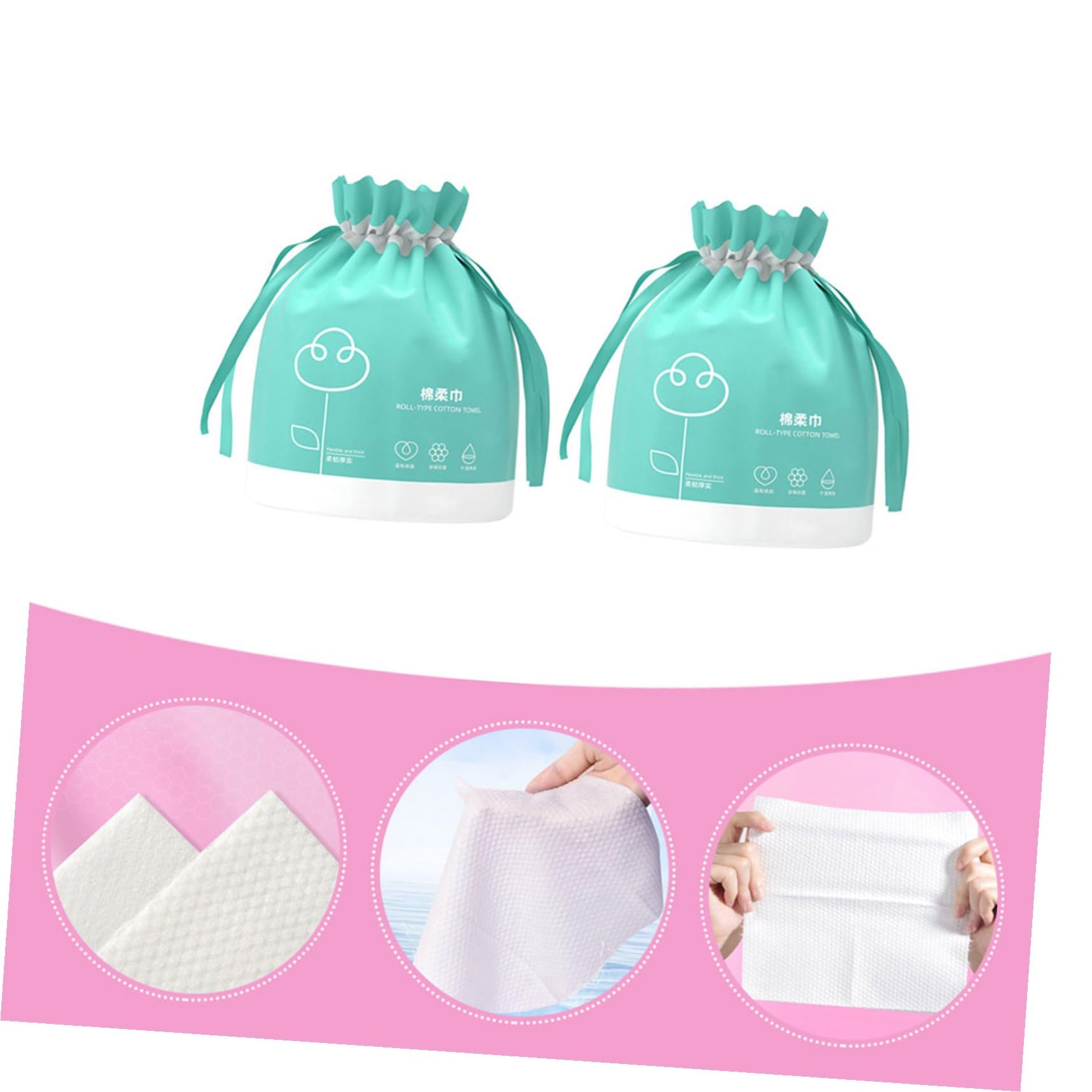 FRCOLOR 8 Rollos de Desmaquillante de Paño Para La Cara Comprimida Toallitas Faciales Desechables Toallitas Faciales de las Señoras Paño Desmaquillante de Fibra Viscosa Cosméticas Miss