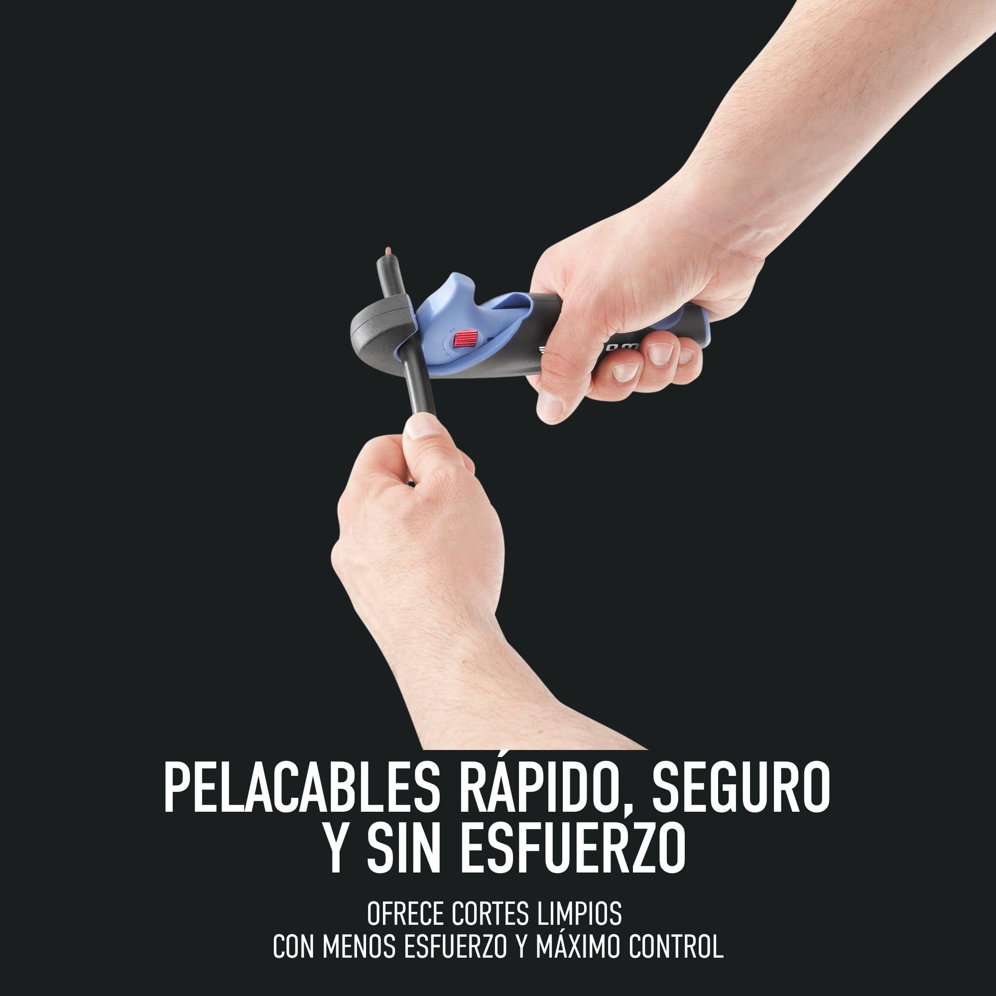 FACOM Herramienta para Desnudar Cables Multifunciones con Gatillo, Cutter de Seguridad, Cuerpo de Zamac, Hoja Auto-Pivotante, Enganche, 872271