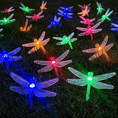 Wonfast Dragonfly String Lights, 3M 20Led Dragonfly Copper Wire Fairy Decorative Lights Battery Powered For Bedroom Summer Garden Landscape Wedding Party Christmas Lighting Decoration(Multicolor) #TOP18
