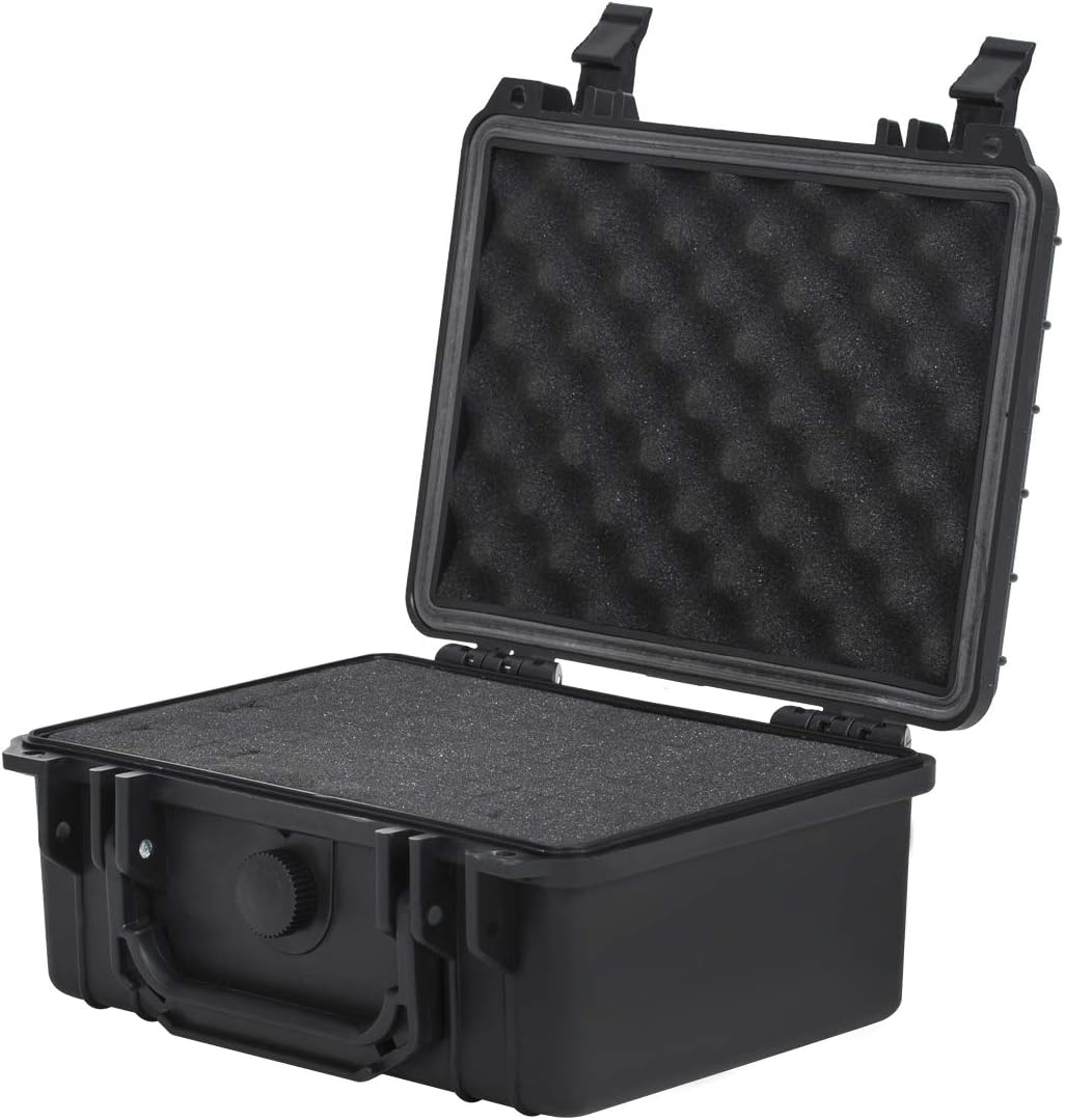 MEIJIA Portable Waterproof Protective Hard Case,Compact Camera Case with Customizable Fit Foam,Elegant Black,Fit for Drones,Camera,Lens, 9.17inchx7.56inchx4.33inch, Black, Dry Case - Image 6