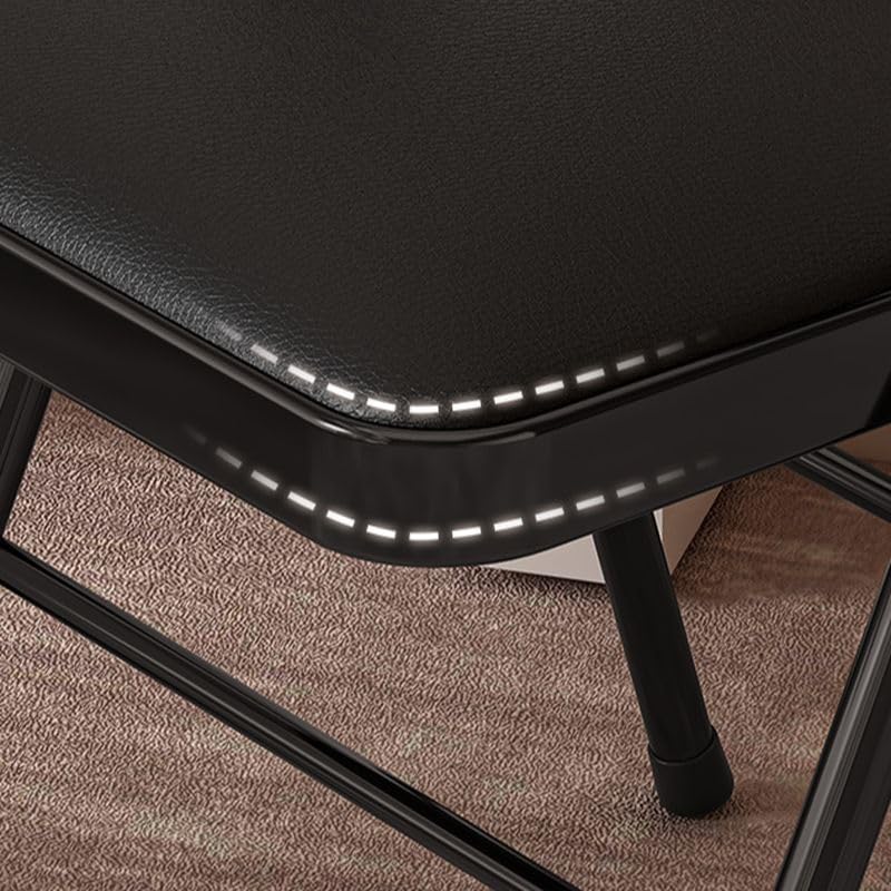 Miniatura 7 de Silla de conferencia plegable sin brazos, ligera, apilable para reuniones y invitados, para oficina, recepción, uso doméstico, diseño que ahorra