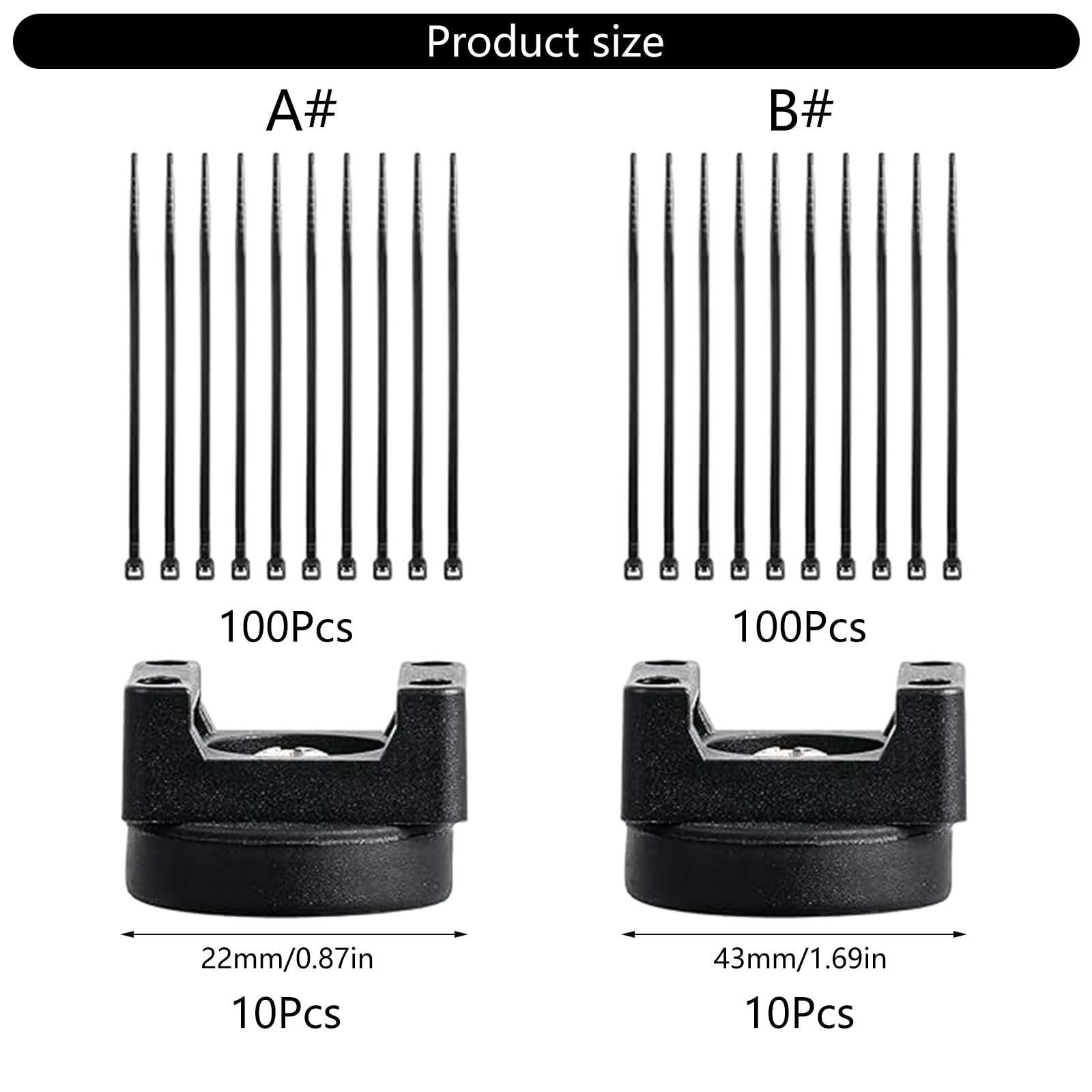 Pratico set di fissaggio per cavi industriali adesivi organizer per cavi accessori per officina domestica fascette per uso quotidiano