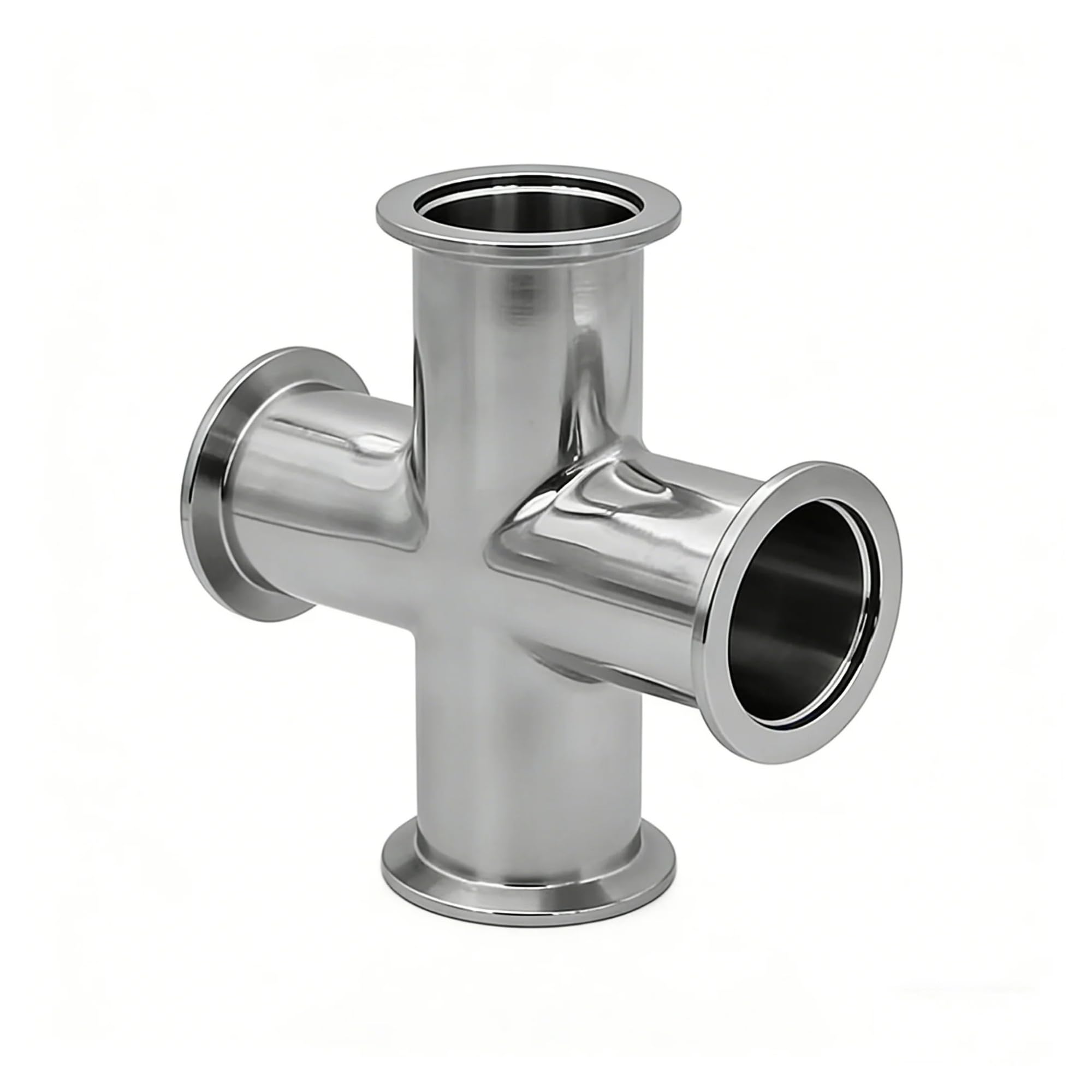KF16 KF25 KF40 KF50 304 Acero Inoxidable KF vacío Cruz 4 vías Reductor de Conector de instalación de tuberías Reductor(KF50-KF40)