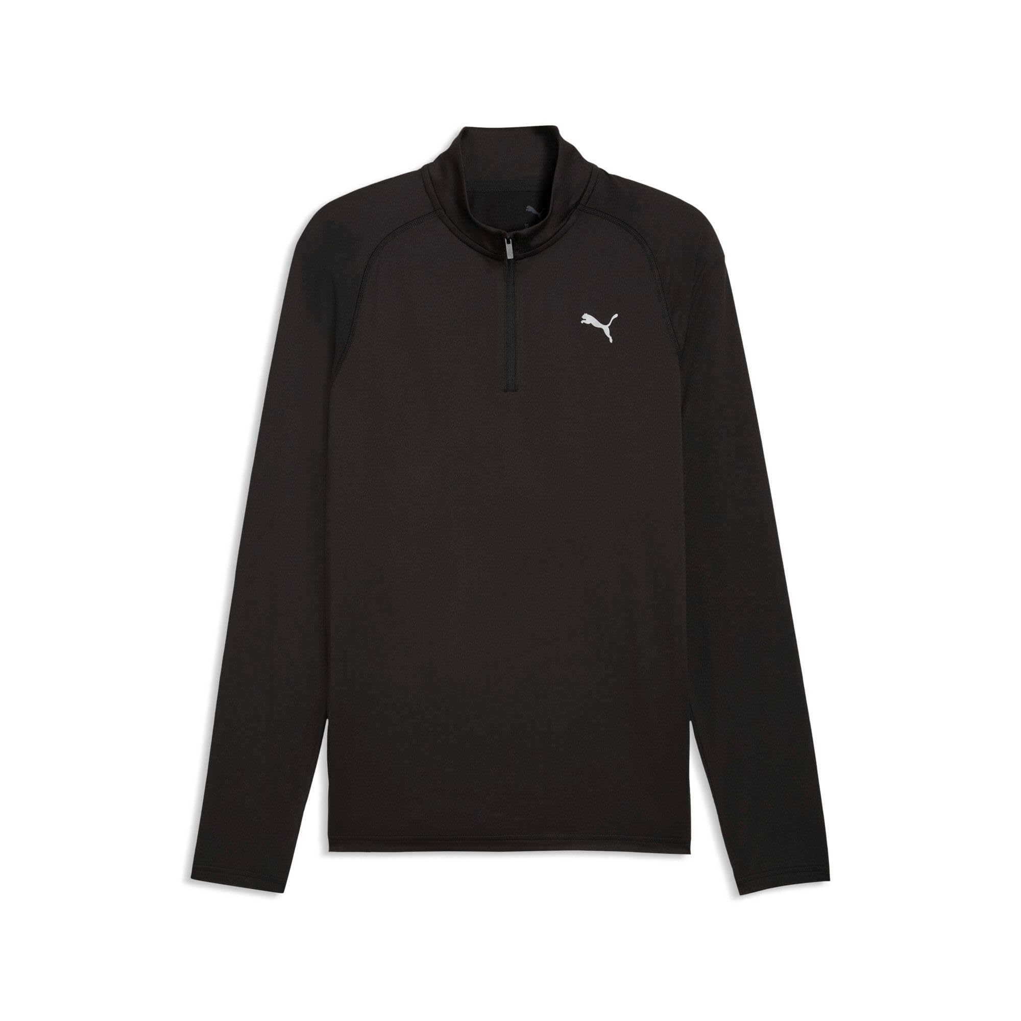 Puma Mens Training PWR Fabrix Mix 1/4 Zip, Black, Size S, Men