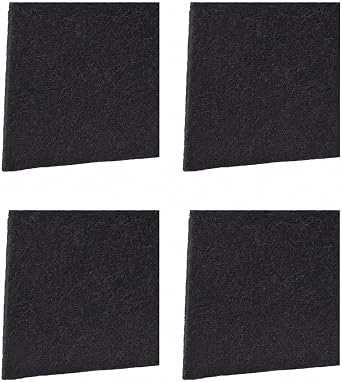 CFS 12" x 12" Premium Cut-to-Fit Charcoal Carbon Filter Sheets for Air Purifiers, Vent Hoods, Vacuums, Aquariums and More Anti-Odor Air Filter Material Black 4 Pack