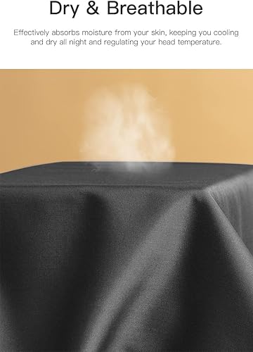 Miniatura 4 de Juego de 2 fundas de almohada transpirables 100% viscosa hechas de bambú, tamaño King, para personas que duermen con calor y sudores nocturnos,