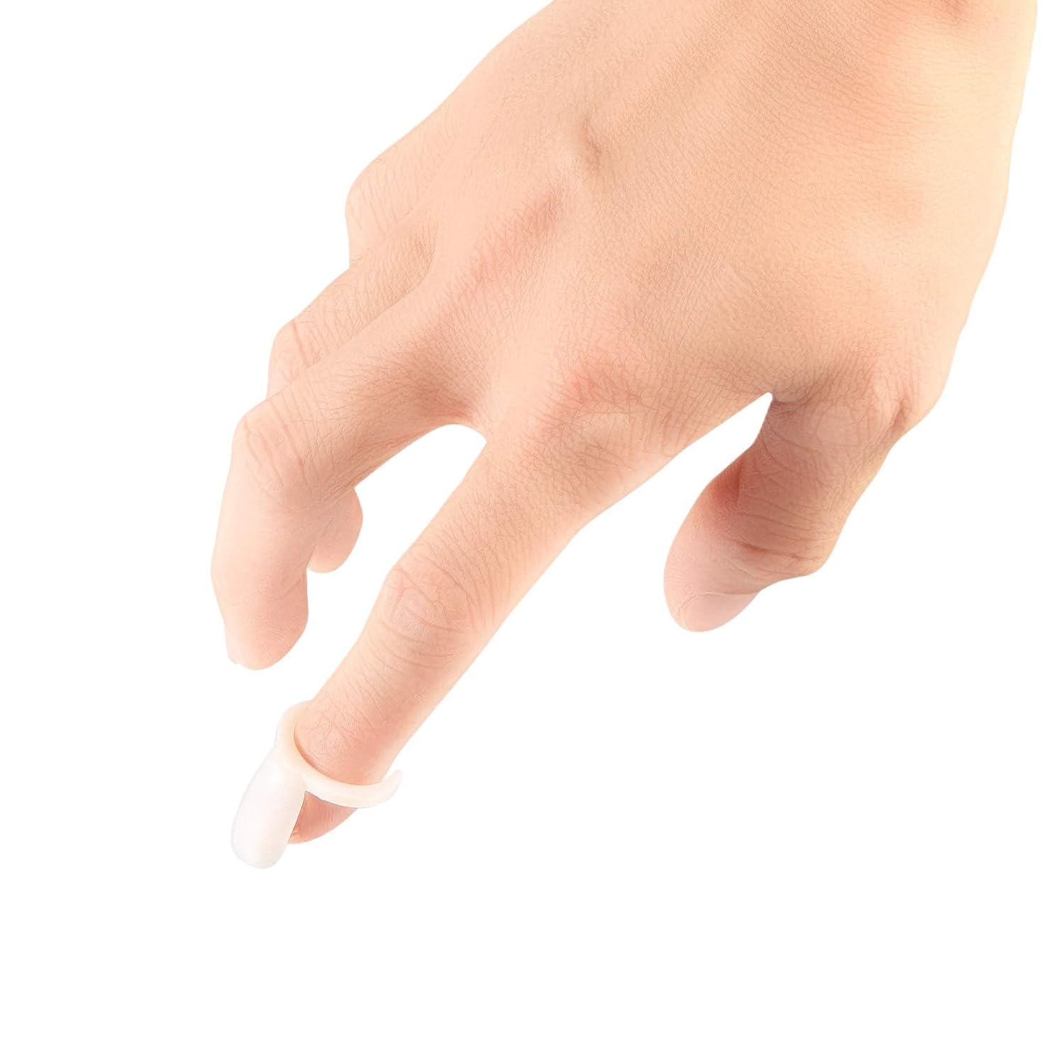 200 Pcs Nail Display Tips, Nail Polish Display Rings, Manicure Art Practice Tool for Polish Practice, Beginners, Natural Color