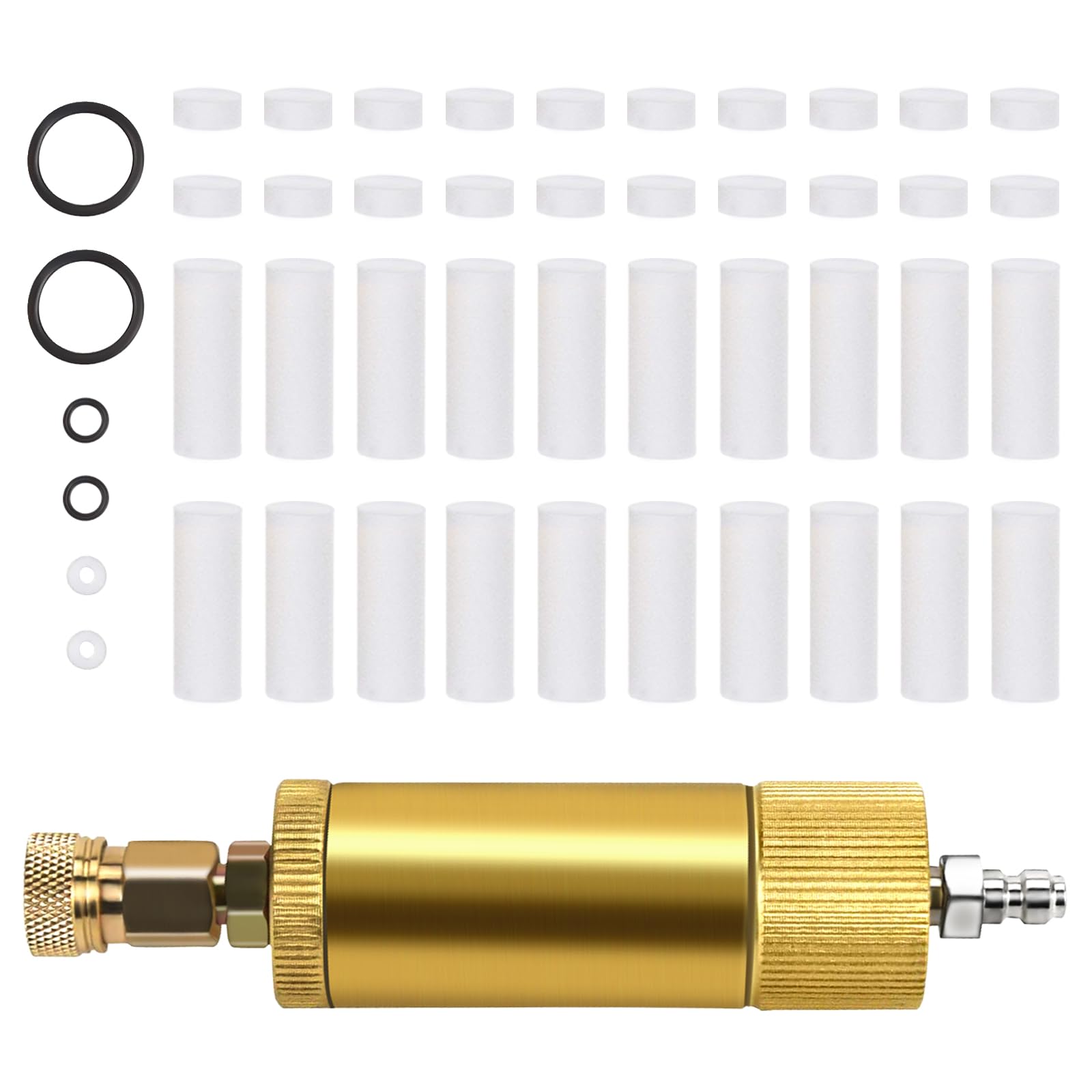 VerRich PCP Hand Pump Air Filter Water-Oil Separator with Female and Male Quick Connect for High Pressure Air Compressor Pump 30Mpa