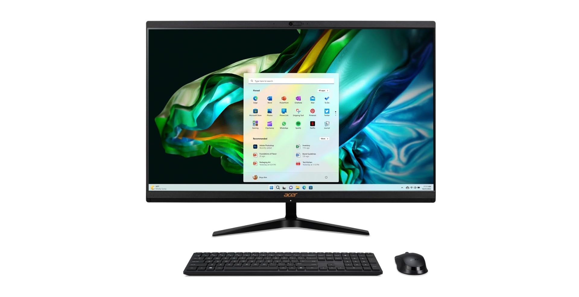 AcerAspire DQ.BKKEG.002 All-in-One PC/workstation Intel® Core™ i5 i5-1335U 68.6 cm (27") 1920 x 1080 pixels 16 GB DDR4-SDRAM 1 TB SSD Windows 11 Home Wi-Fi 6E (802.11ax) Black
