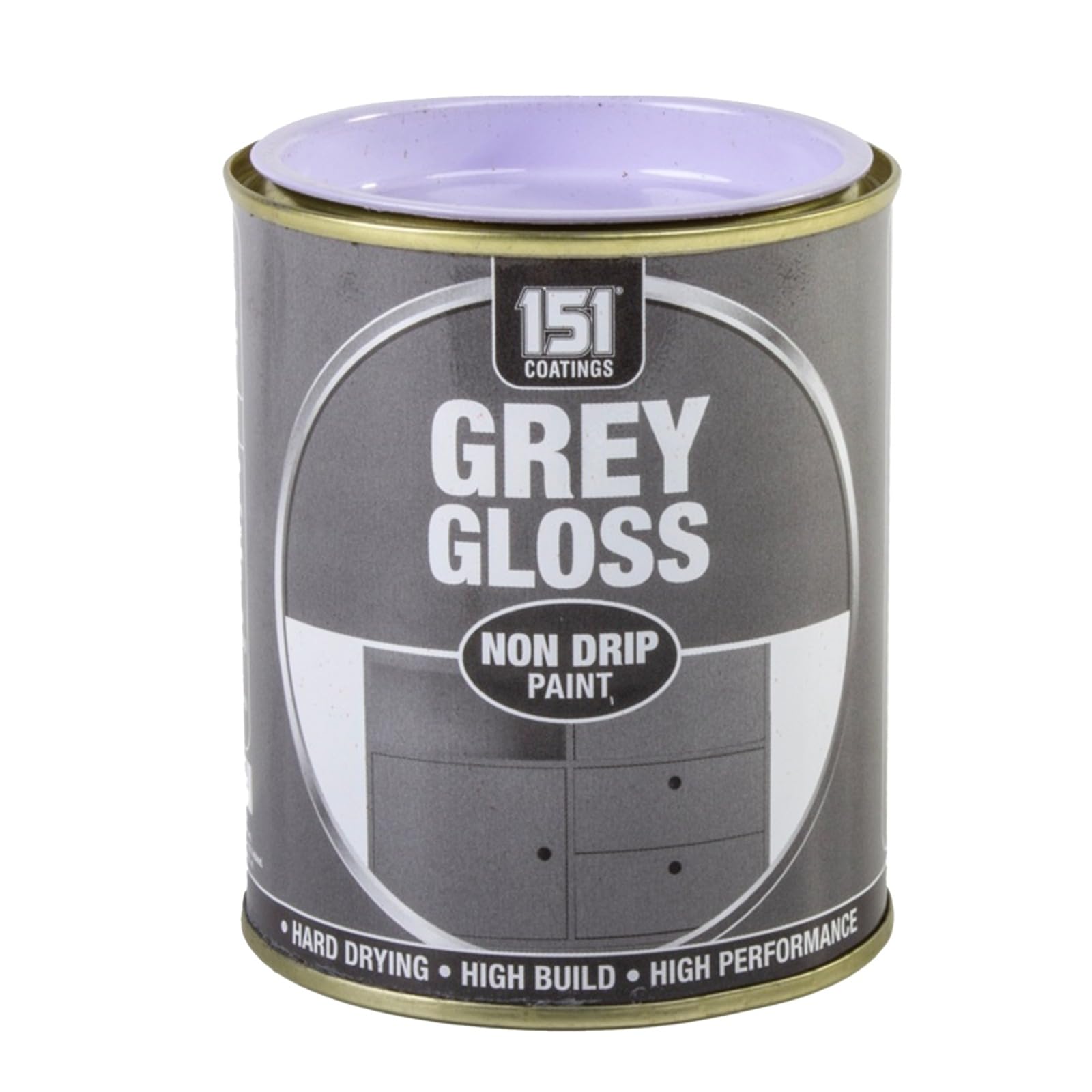 151 Grey Gloss Non-Drip Paint, Smooth Finish, Durable, Long-Lasting Protective, Professional, Quick Drying, Ideal for Furniture, Doors, Railings & Decorative DIY Projects 300ml (Pack of 1)