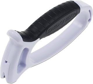 Dexter Russell EDGE-1 Sani-Safe 07920 EZ Edge Hand Held Knife Sharpener, Tungsten Carbide Dual Head, Right or Left Handed Design, White Styrene Plastic Body, Chef Tool for Quick Edge Repair