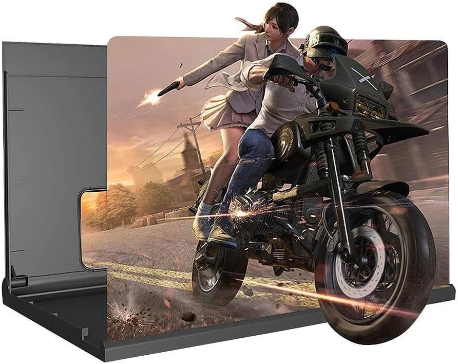 3D Screen Magnifier for Mobile Phones, HD 26" Movie Amplifier with Foldable Stand, Universal Smartphone Enlarger Movies, Videos & Reading, Eye Protection Radiation Reduction(20in)