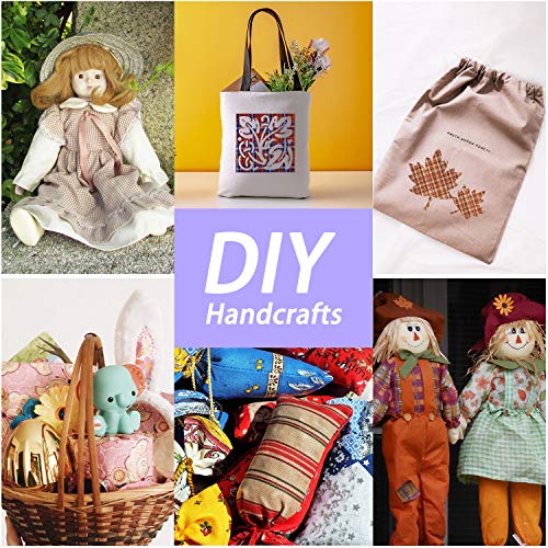 Tatuo TATUO-COTTON FABRIC-02 80 Pieces Fall Cotton Fabrics Precut Homespun Fabric Patchwork 6 Inch Fall Fabric Square Bundle For Thanksgiving Christmas Scrapbooking Cloth Sewing Diy Crafts Handmade Bags thumb #3