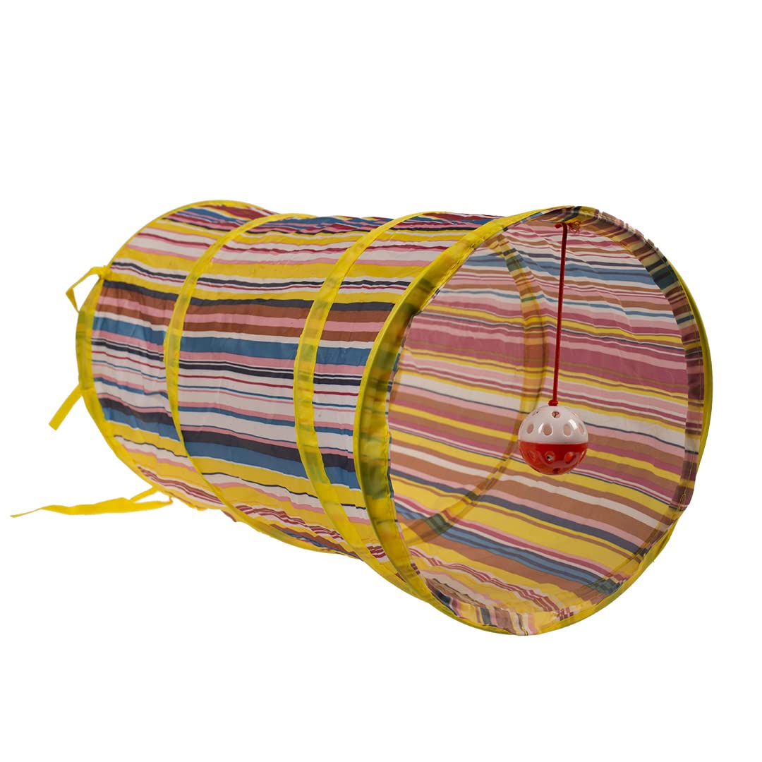 Duvo+ Cat Play Tunnel - Stimulate Curiosity and Hunting Instincts Nylon Adventure Tunnel - Yellow (B07BB2TY5S) Amazon Price History, Amazon Price Tracker