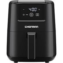 CHEFMAN 2 Qt Mini Air Fryer &ndash; Digital Space-Saving Compact Air Fryer with Nonstick and Dishwasher Safe Basket, Quick &amp; Easy Meals in Minutes, Features Digital Timer and Shake Reminder &ndash; Black