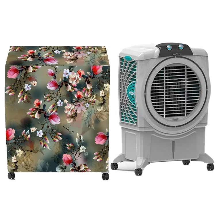 Image of Printed Cooler Cover Compatible for Symphony Sumo 75 XL 75-Litres Desert Air Cooler, Waterproof Cover, Size 75LX51BX101H Cm, Green.