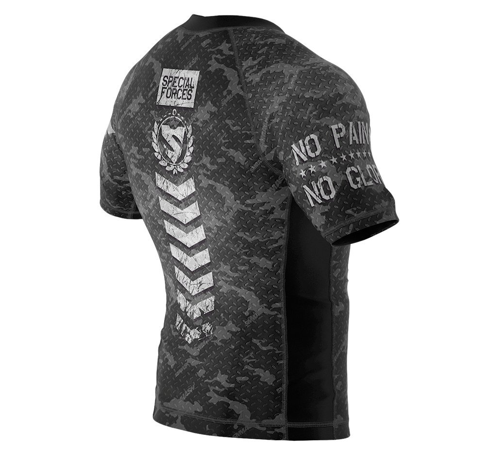 SMMASH Rashguard Homme Manche Courte Tee Shirt de Compression Shirt MMA Running Sport Boxe MMA RDX Kickboxing Krav Maga