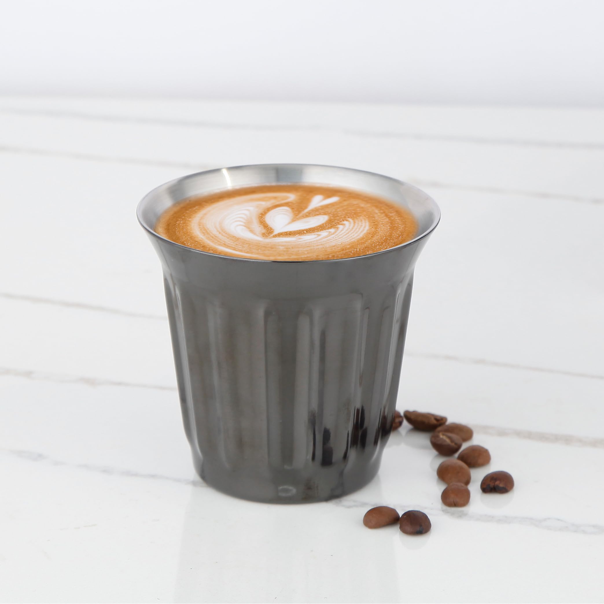 Tasse à Café Et à Thé En Acier Inoxydable Avec Cuillère à