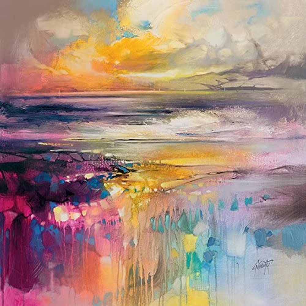 Scott Naismith Multi Coloured Art Group Wdc98331 The (Liquid Reflections) Canvas Print, 85 X 85Cm