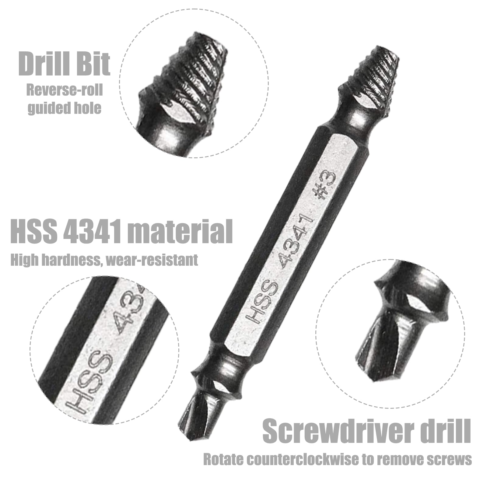 Estrattori di viti spogliate,（6 Pcs）Diyife Estrattore Viti,Utilizzato per rimuovere spanate