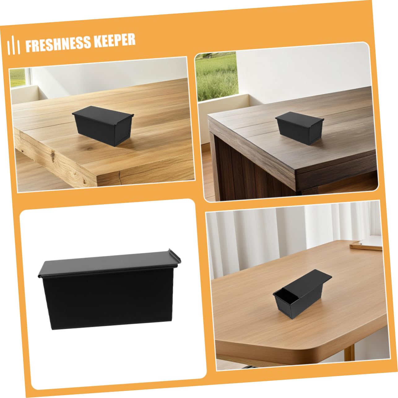 KICHOUSE Nonstick Loaf Pan with Lid Stainless Iron Toast Box for Homemade Bread Baking Freshness Retention for Kitchen Bakeware and Toast Making