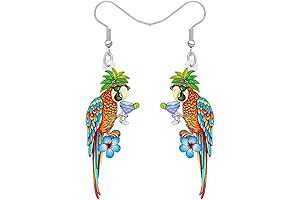 Acrylic Parrot Earrings: A Vibrant Stunner for Bird Lovers