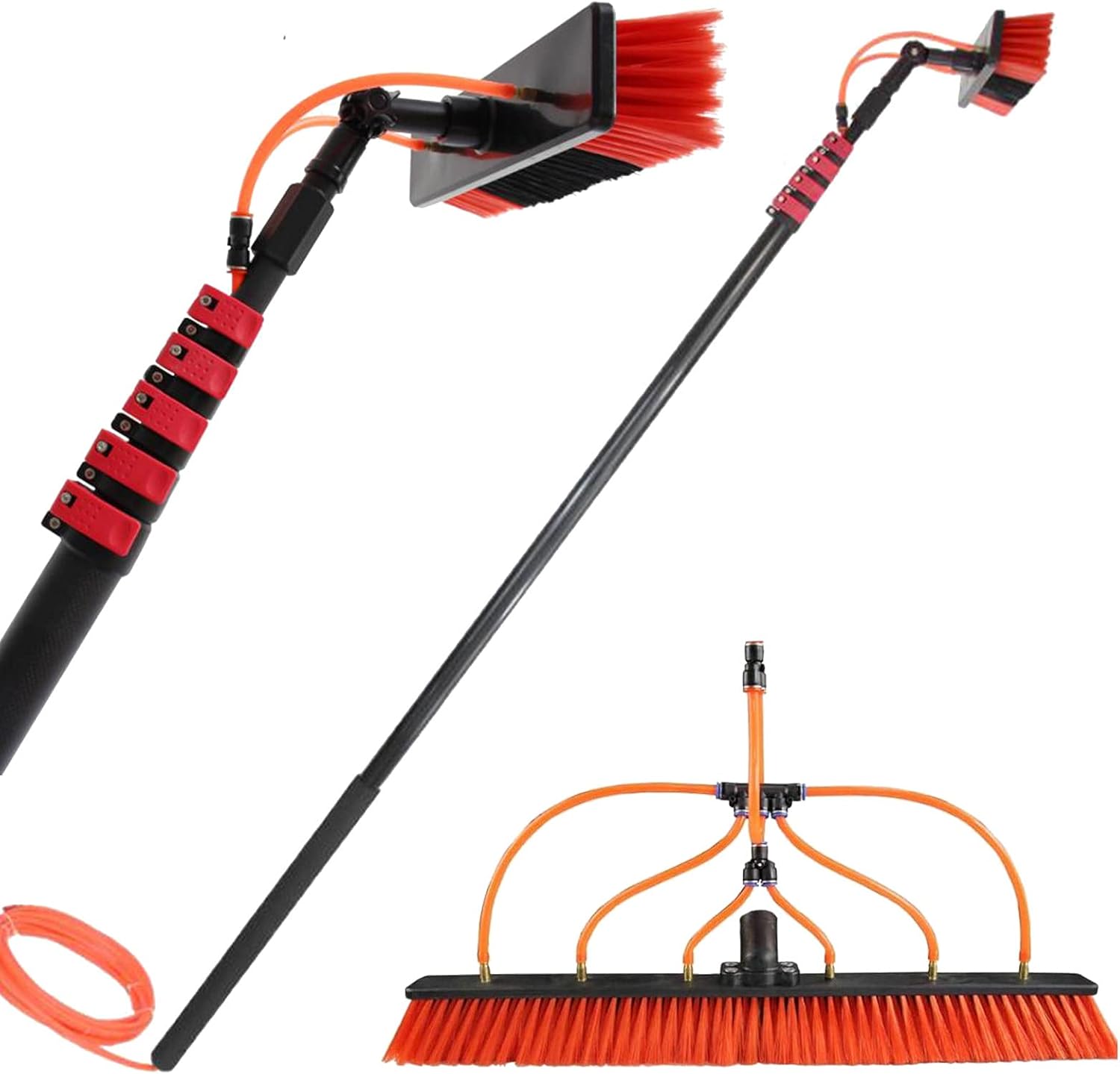Teleswindow Cleaning Tools Solar Panel Cleaning Brush Telespoles are Taller/Longer/Lighter/More Durable/More Efficient/Safer/6M/12Ft