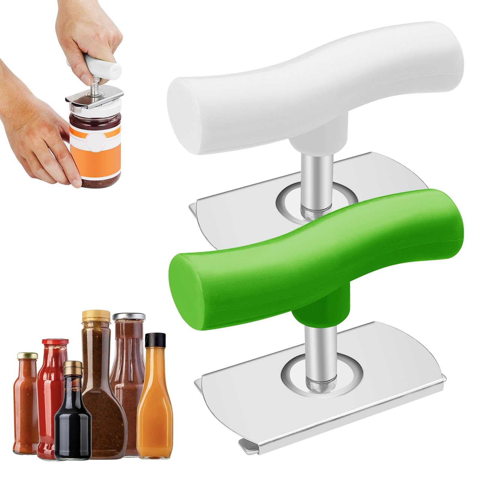 Apriscatole Regolabile In Acciaio Inox - Per Barattoli E Bottiglie Da 2.4 A 10.2 Cm, Utensile Da Cucina - Foto 8