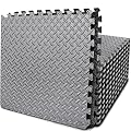 BEAUTYOVO Puzzle Exercise Mat with 24 Tiles Interlocking Foam Mats, 24'' x 24'', 0.4'' Thick EVA Foam Floor Tiles, Protective Flooring Mats Interlocking for Gym Equipment and Cushion for Workouts