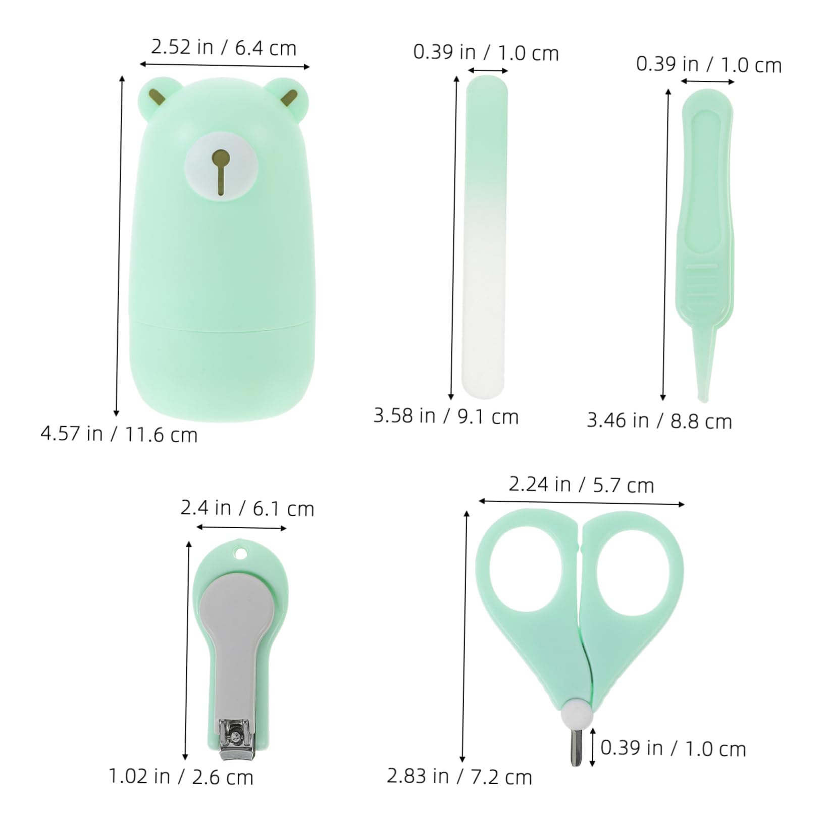 Abaodam Complete Baby Grooming Kit Baby Nail Clippers Scissors Cut Nails Safely for Newborns Toddlers