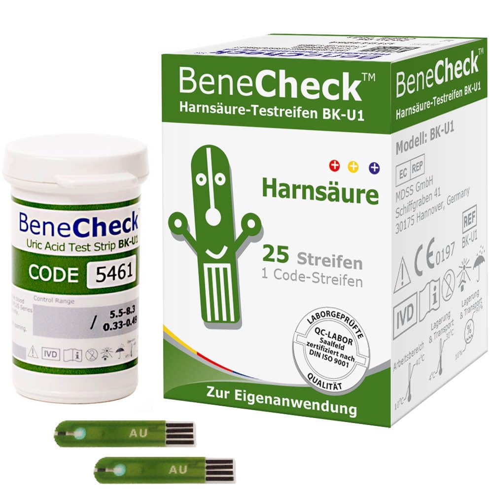 BeneCheck Harnsäure Teststreifen BK-U1, 25 pzas Tiras de prueba