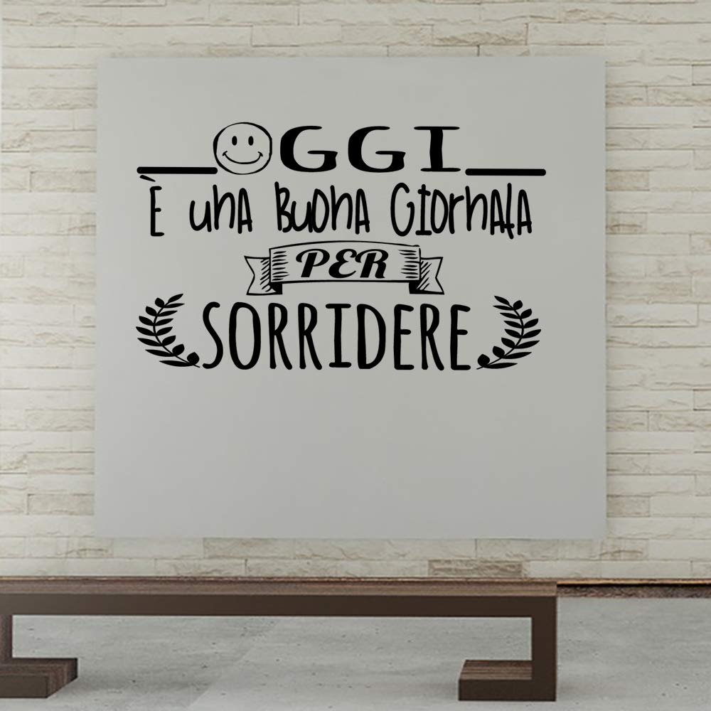 Decorative Wall Sticker with Italian Phrase "OGGI E UNA." adesivi murali phrasi in italian citazione - Image 2