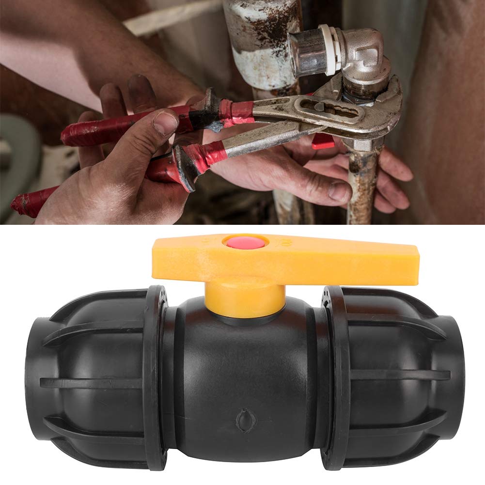 Connettore rapido Valvola a sfera in plastica PE con diametro di 50 mm, raccordo per tubo dell'acqua, raccordo per tubo flessibile della valvola a sfera