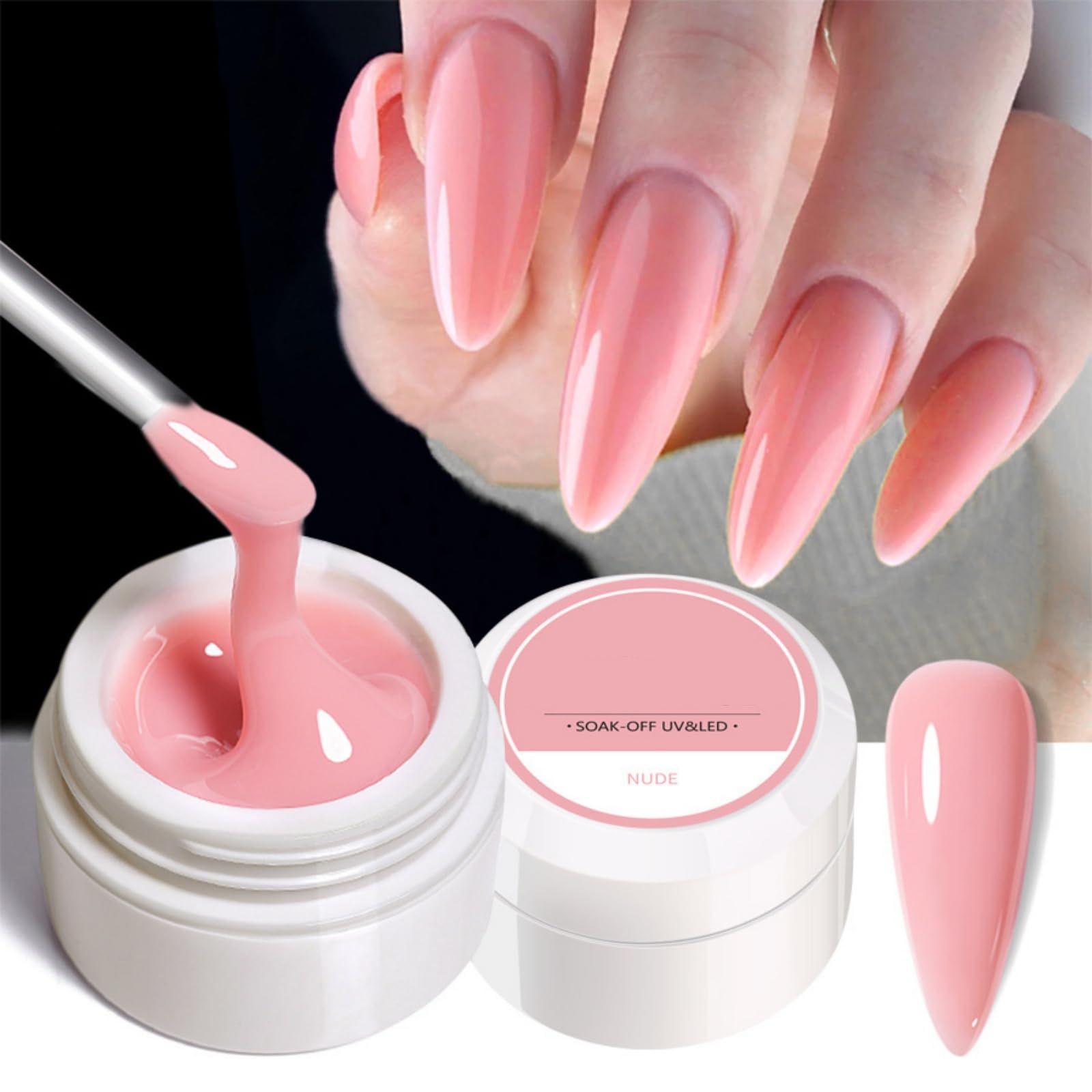Builder Gel for Gel Nails White Salmon Pink Nude żel budujący do paznokci żelowych Builder Nail