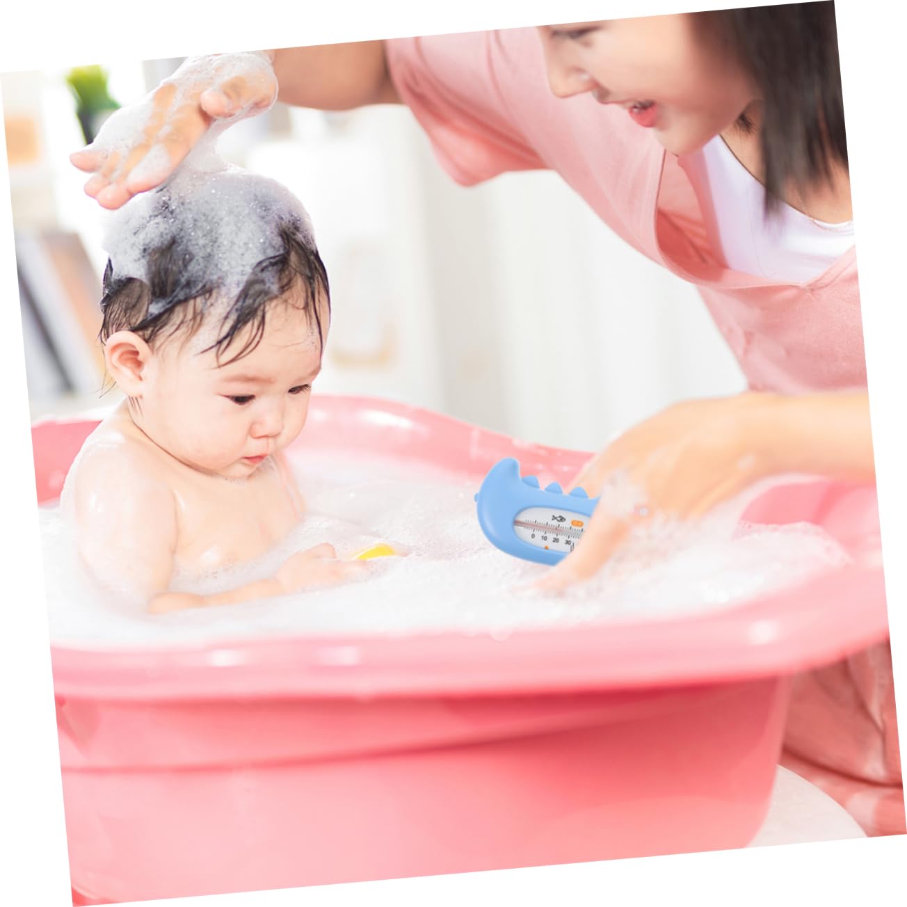 IMIKEYA 5 Ensembles Thermomètre À Eau Température Du Bain De Bébé Thermomètre De Température De Piscine De Piscine Pp Sky-blue 2 Pièces * 5