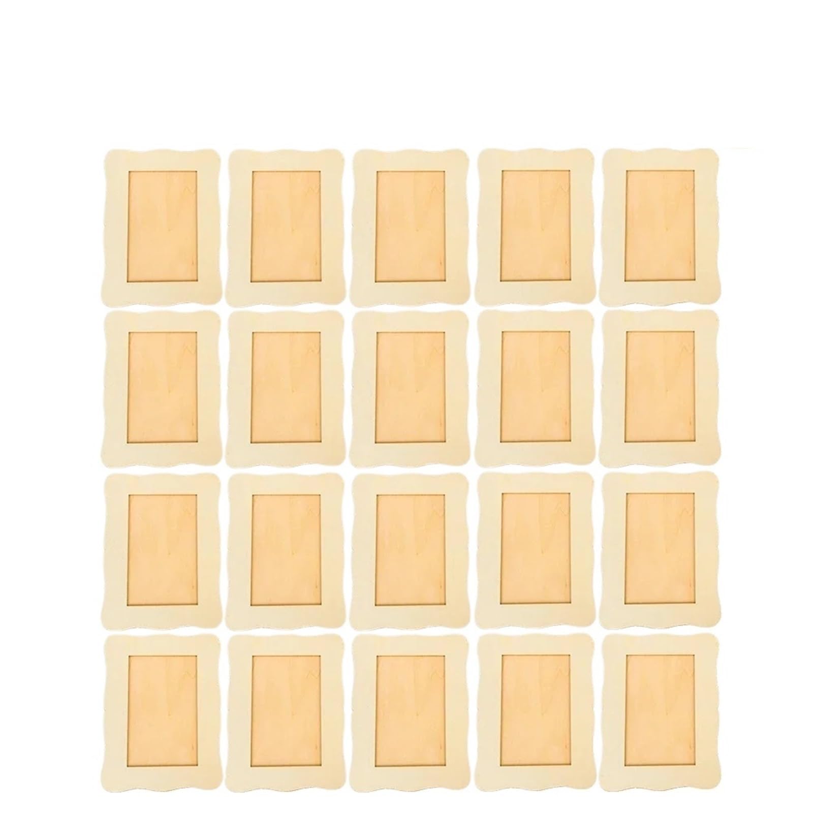 Wooden Picture Frames 4-80PCS Wooden DIY Photo Frame Unfinished Blank for Hand Painting for Tabletop Displays Wedding Decor(80pcs)