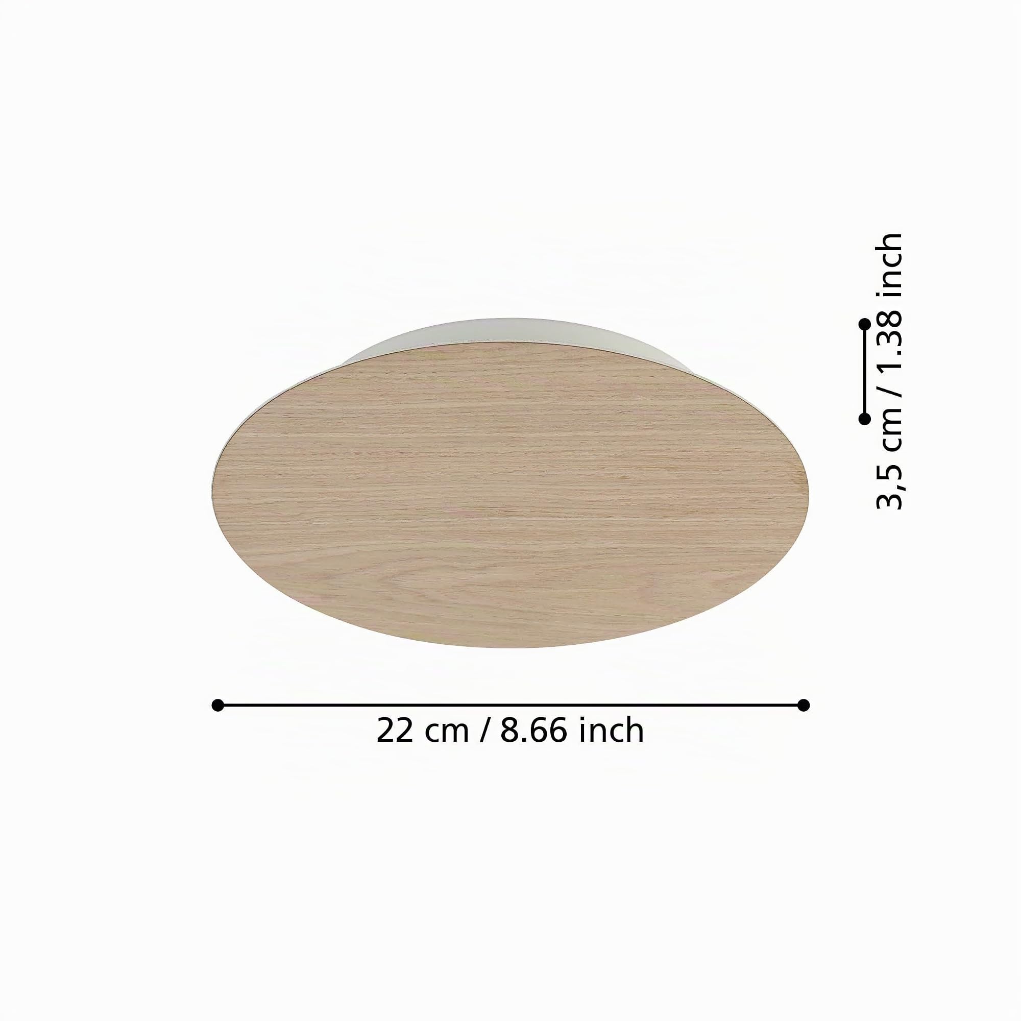 Eglo Applique murale LED Alamilo, lampe de salon avec éclairage indirect | luminaire intérieur pour salon, chambre et couloir, bois naturel et metal blanc, certifié FSC, blanc chaud
