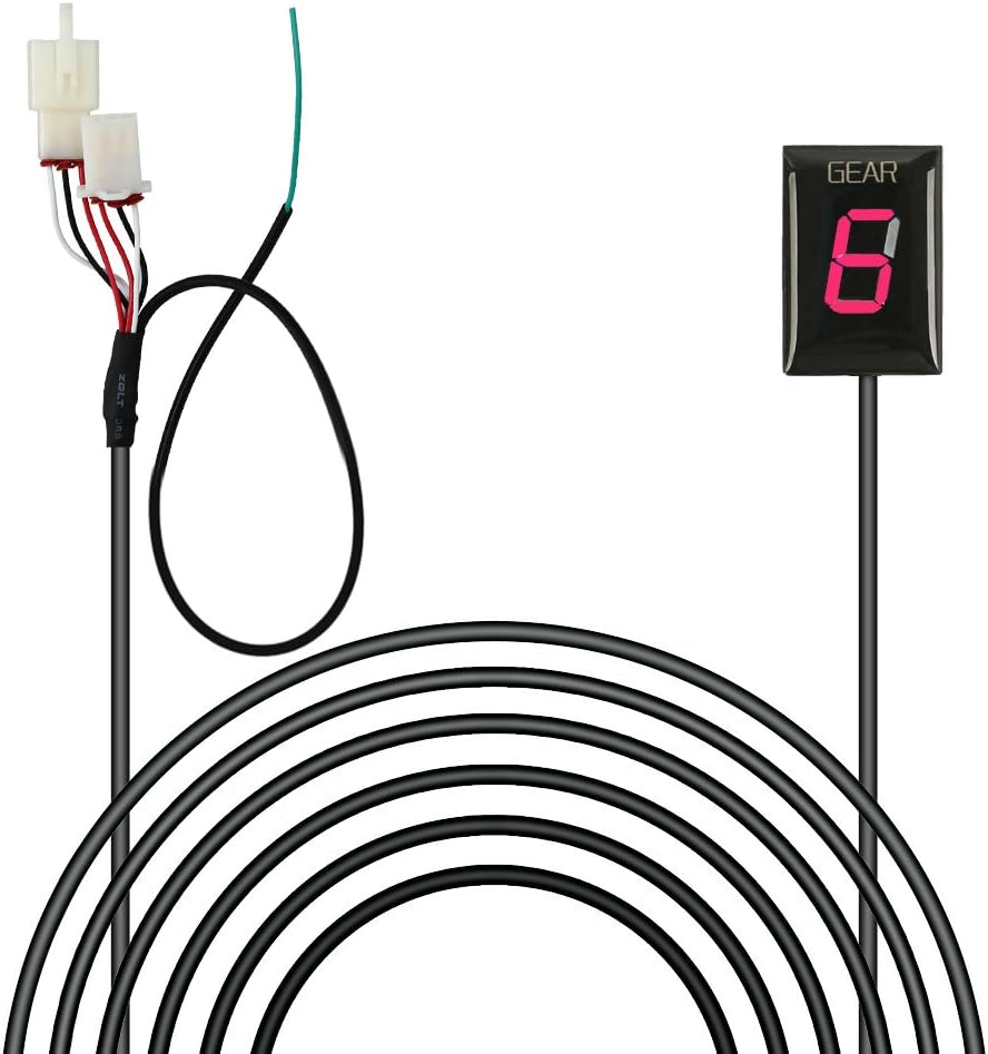 IDEA Waterproof Motorcycle Gear Indicator LED Display Plug & Play for Honda (Old Year Model, Red)