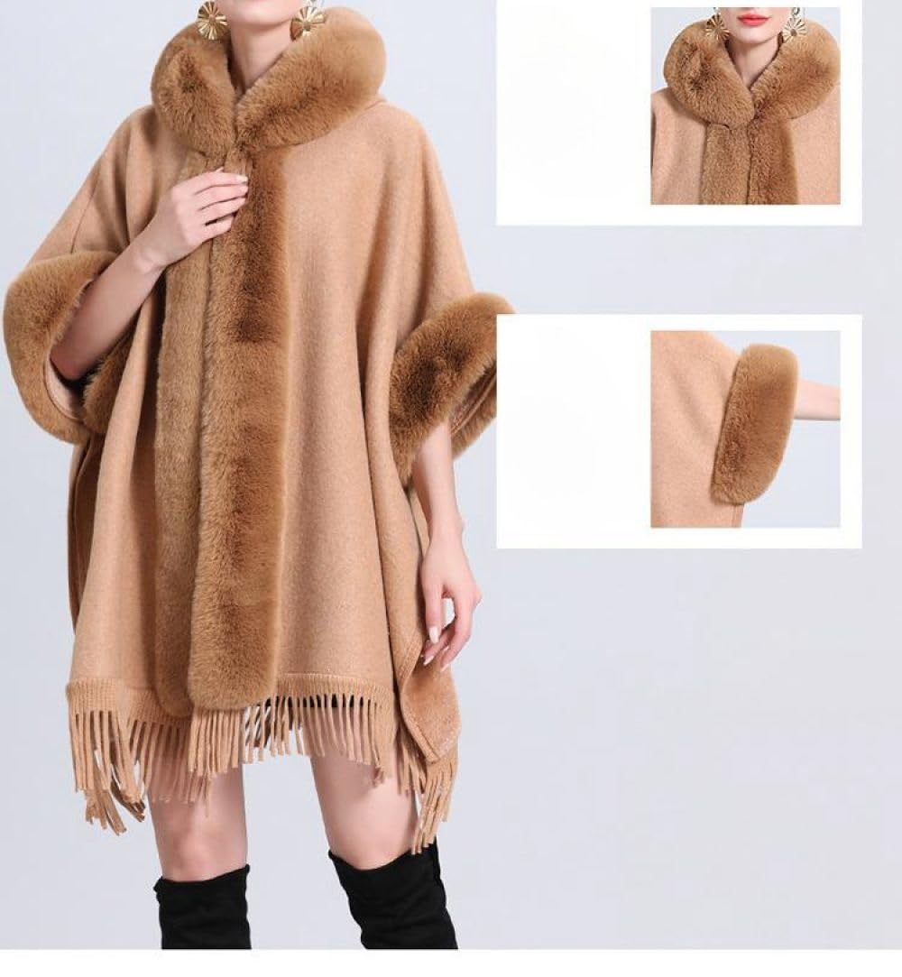 Sjaaldeken voor dames, warme fleece, poncho, cape, trui, met knopen, vest, voor thuis en op kantoor, gekleurd rooster, één maat