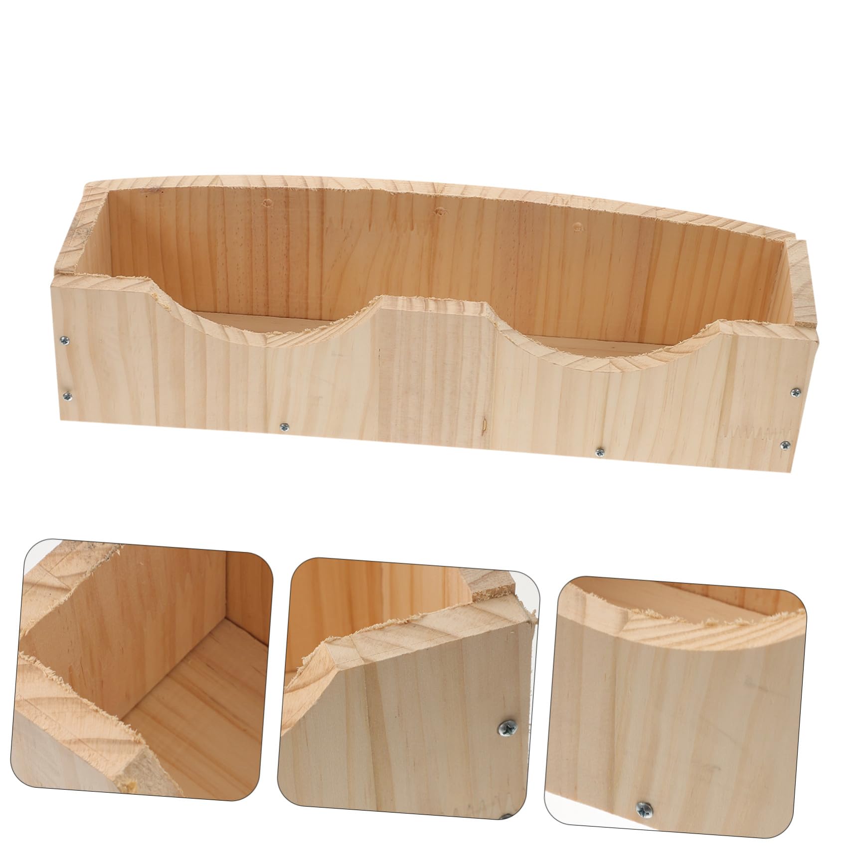 Holz Heuraufe mit Fixator für Meerschweinchen und Hamster Großer Futterspender zum Aufhängen Hält den Käfig Sauber und Ist Langlebig