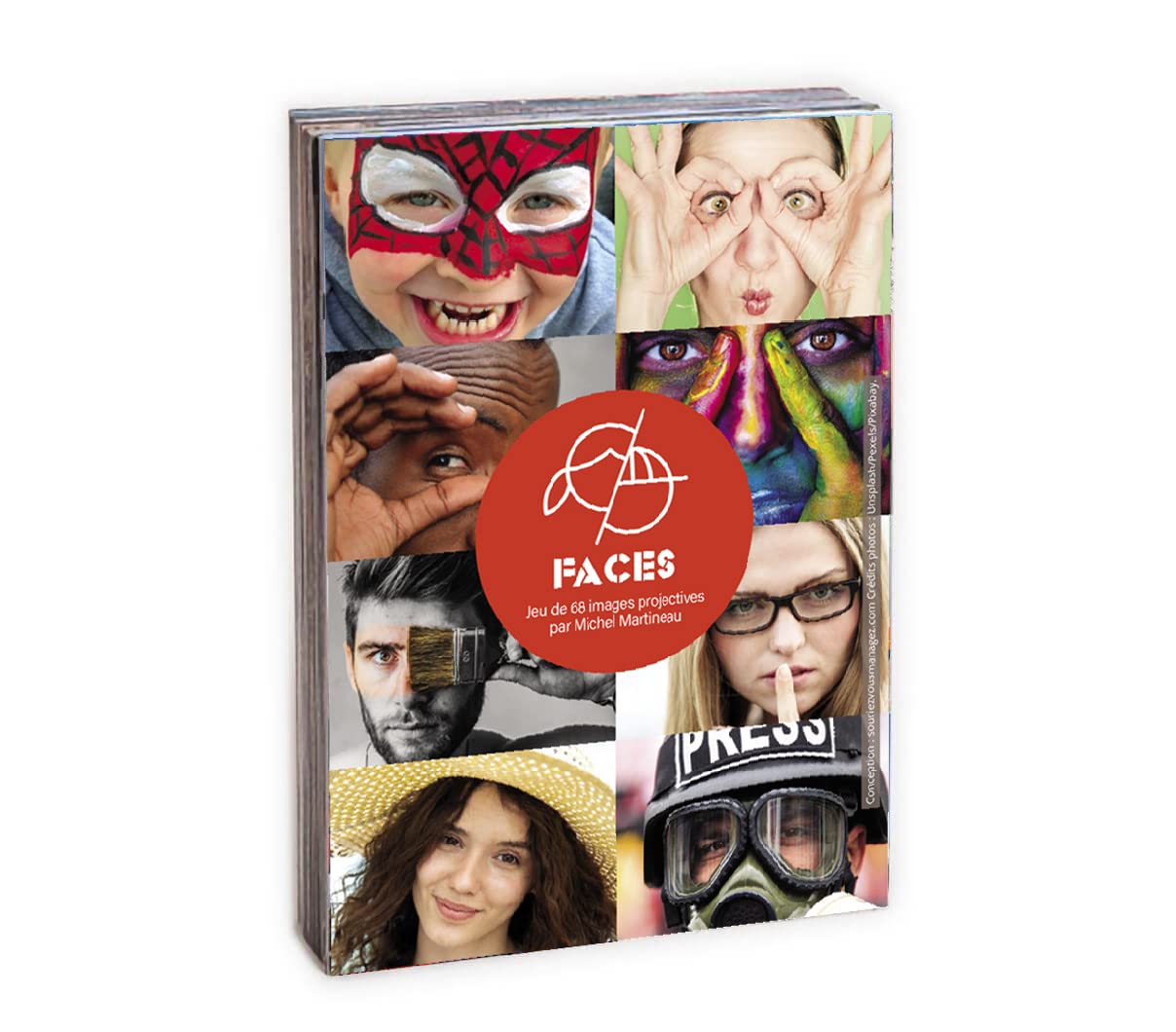 SOURIEZ VOUS JOUEZ Jeu de Photolangage Faces - Idéale pour vos Réunion, vos formations, un séminaire