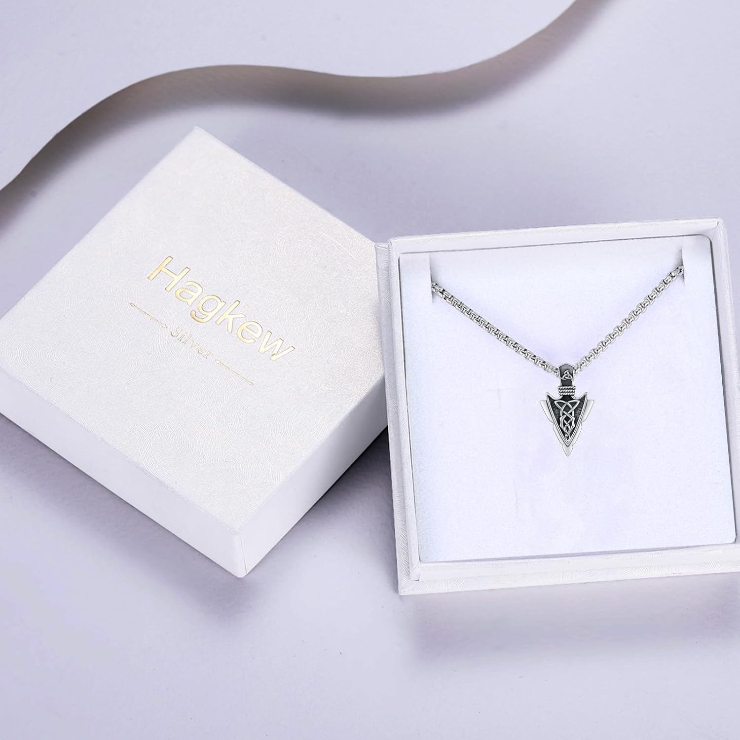 Viking Arrowhead Necklace for Men 925 Sterling Silver Celtic Knot Arrow Necklace for Men Arrow Pendant Viking Jewelry Gifts for Men Women - Image 7