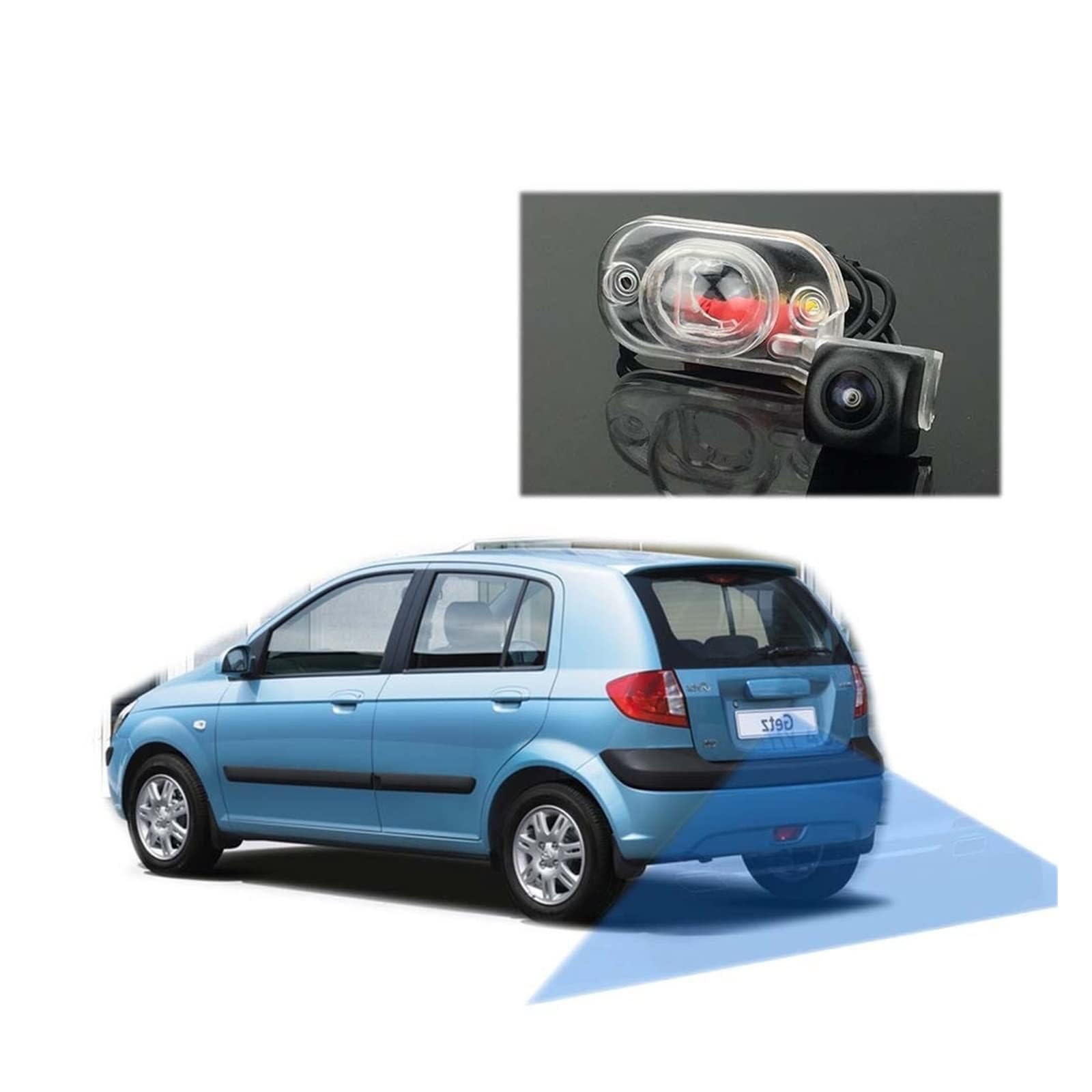 Samochodowa kamera cofania, zamiennik kamery cofania samochodu do Hyundai Getz Prime/Click/TB/Dodge Brisa, wodoodporny metalowy monitor cofania samochodu, kamera cofania samochodu, A-FISH EYE-AHD-CAM