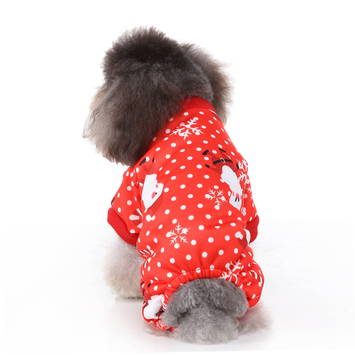 HMJGDHX 2 Pezzi Vestiti Natalizi per Cani Completi per Animali Domestici Caldo Modello Babbo Natale Abito Natalizio per Cucciolo XL Maglione Natalizio