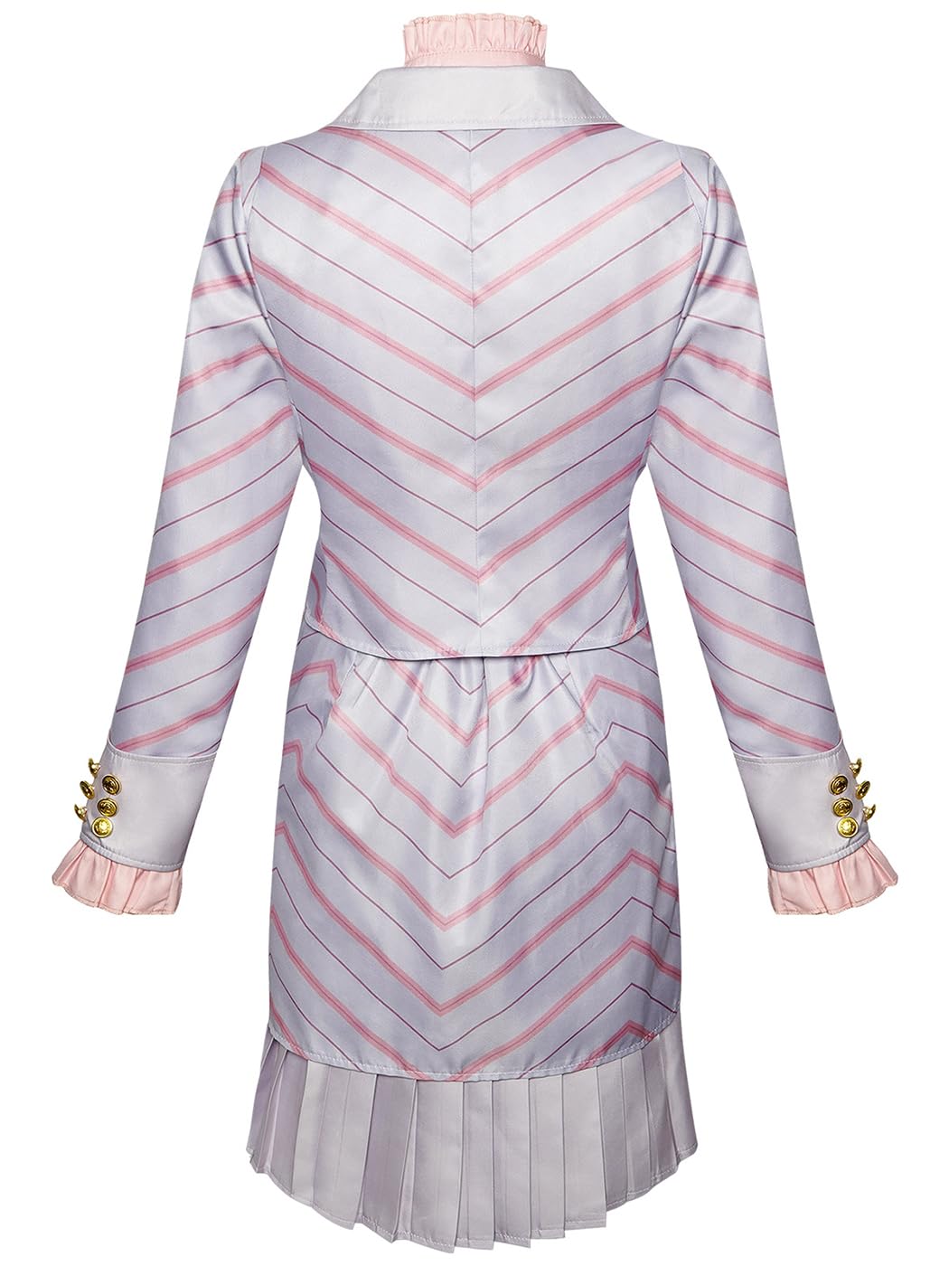 Glinda Cosplay Kostüm Wicked Hexe Verkleidung Hexen Kostüm Glinda Schuluniform Rosa Kleid Weihnachtstag Halloween Karneval Party Bühnenauftritt Cosplay Erwachsene