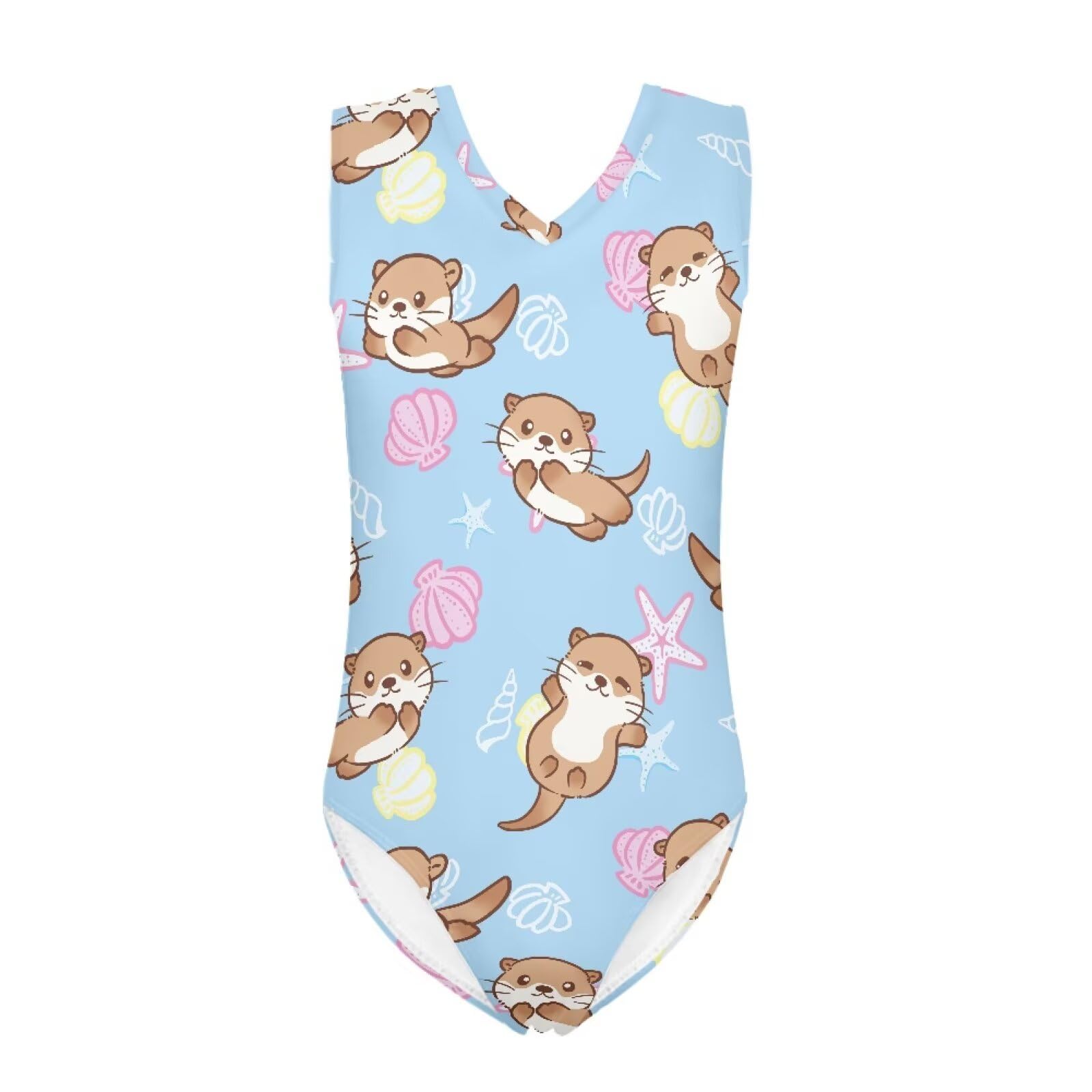 INSTANTARTS Leopard Leotard Girl Gymnastics Toddler Tank Biketards One Piece