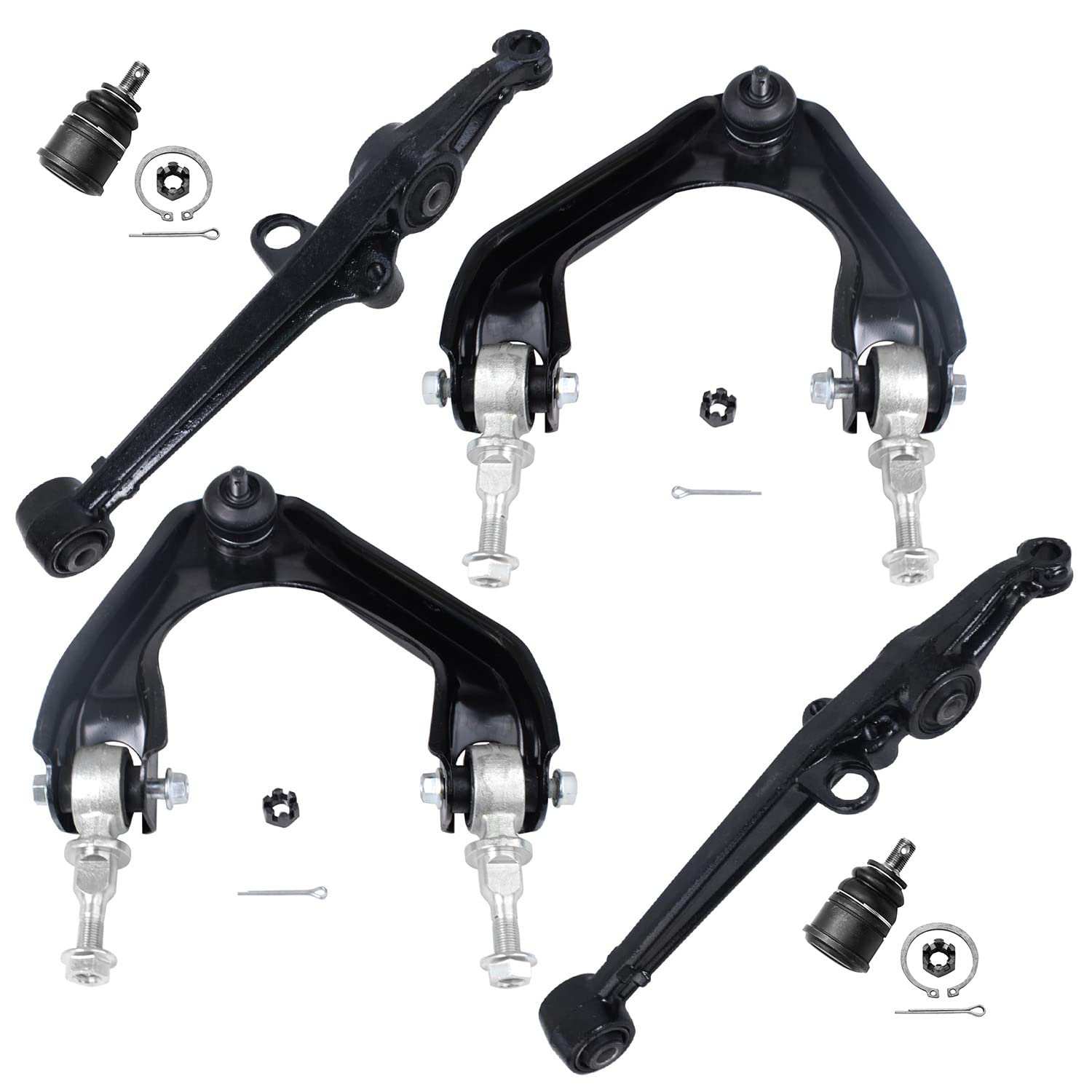 Detroit Axle - 6pc Front End Control Arms Kit for 90-93 Honda Accord, 4